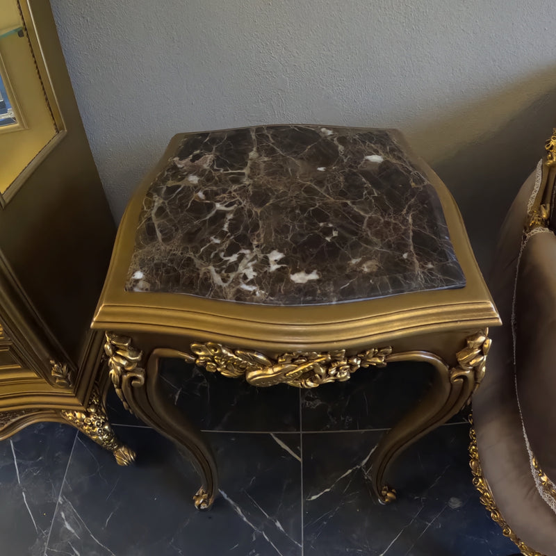 Majestic Goud Marmer Bijzettafel