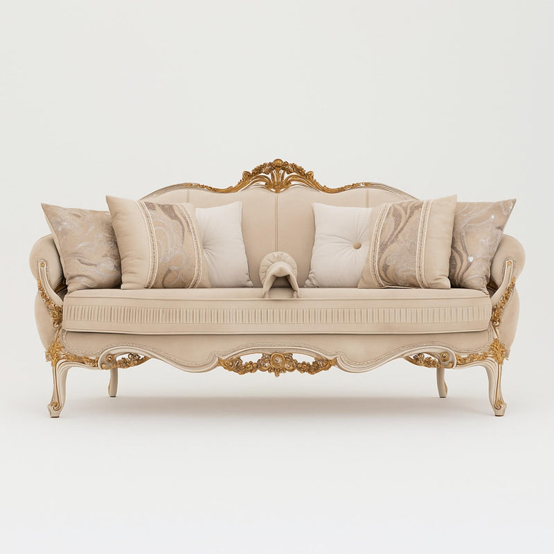 Rosa Goud Crème Sofa Set