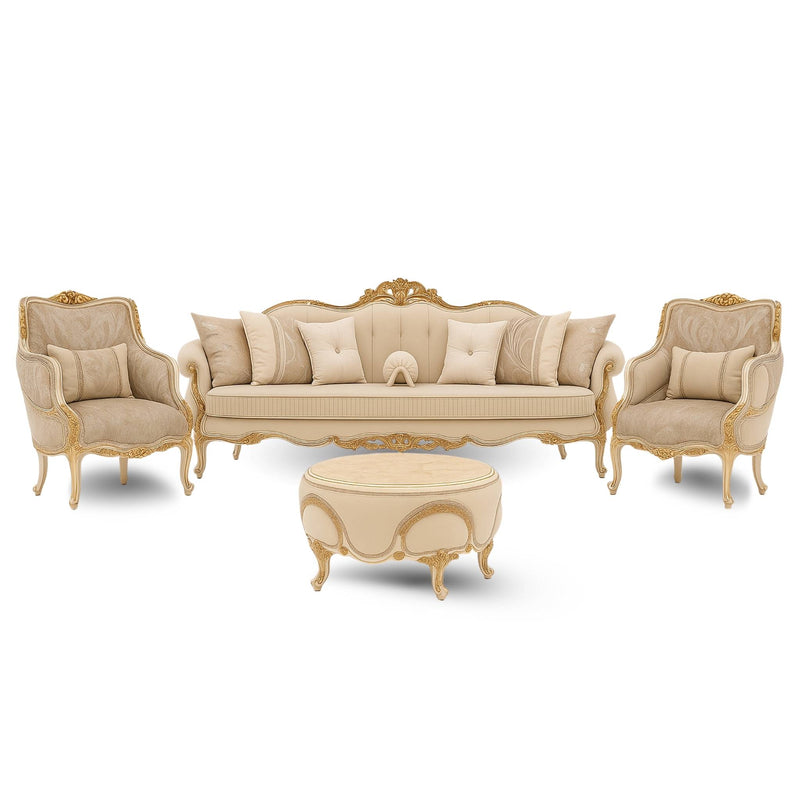 Rosa Goud Crème Sofa Set