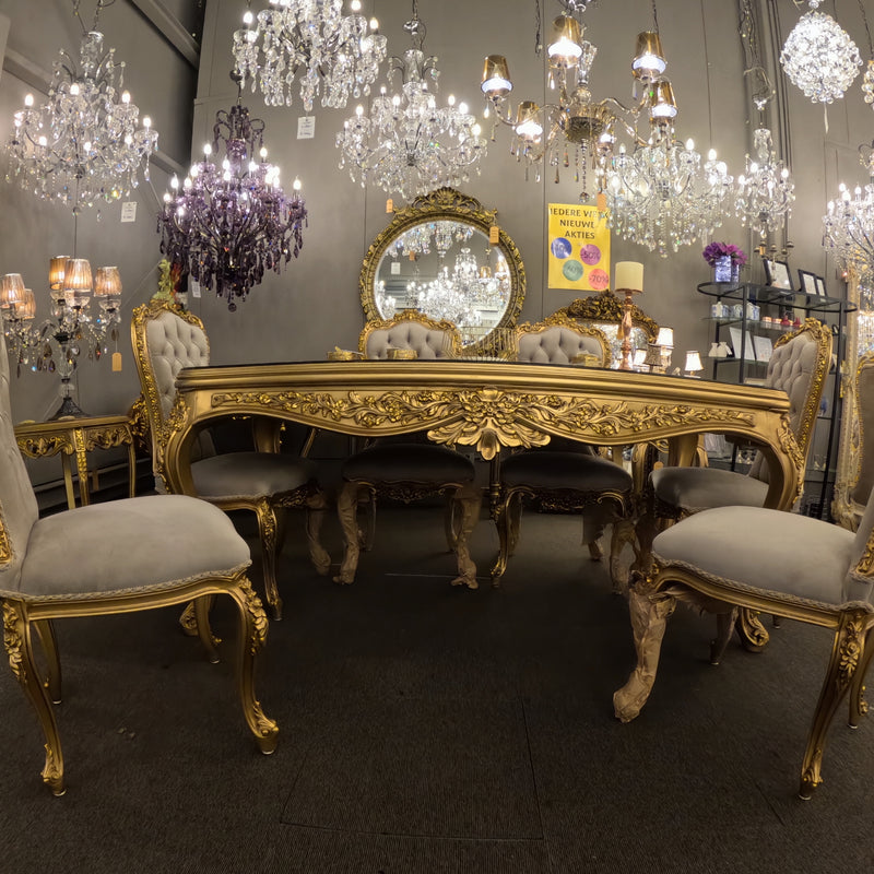 Majestic Goud Glas Eettafelset