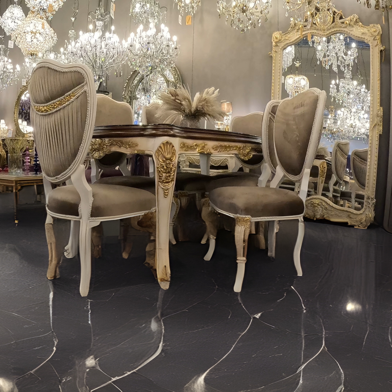 Aristocratische Elegantie Barok Eettafel