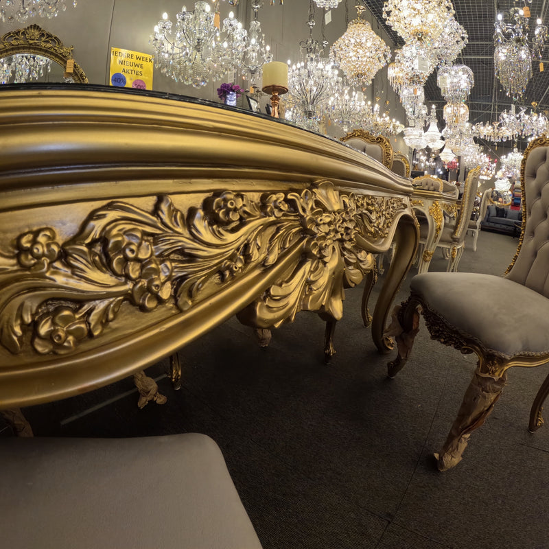 Majestic Goud Glas Eettafelset