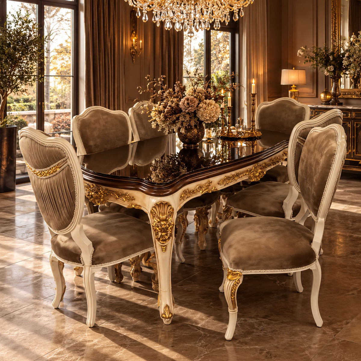 Aristocratische Elegantie Barok Eettafel
