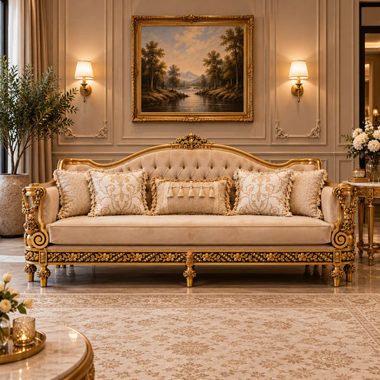 Aurelio Prestige – Klassieke Salonset Gold & Beige