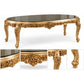 Aurellienne – Barok Eettafel met Glasblad – Champagnegoud