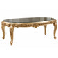 Aurellienne – Barok Eettafel met Glasblad – Champagnegoud