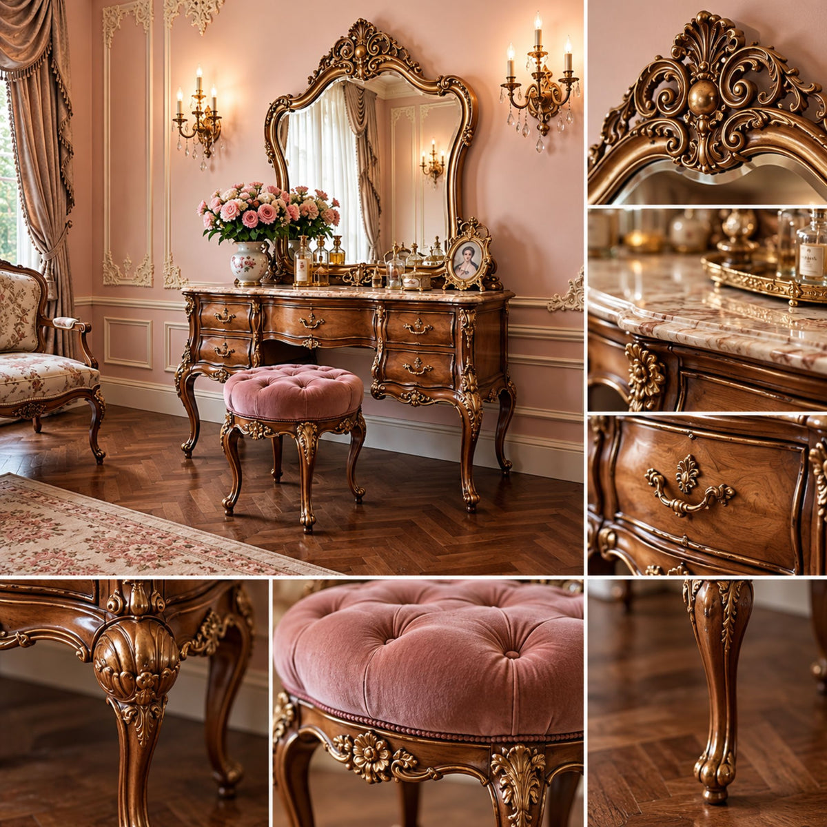 Aurevienne – Luxe Barok Kaptafel