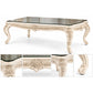 Célestine Blanche – Barok Eettafel met Rookglas – Off-White