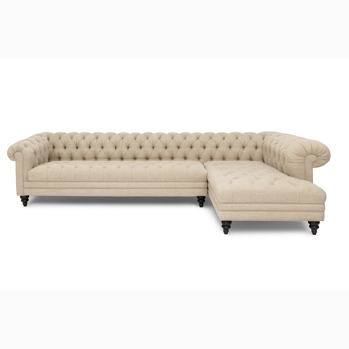 Bellavique – Luxe Chesterfield Velvet Hoekbank