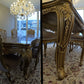 Majestic Goud Barok Eettafel (Marmer Emparador)