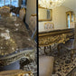 Majestic Goud Barok Eettafel (Marmer Emparador)