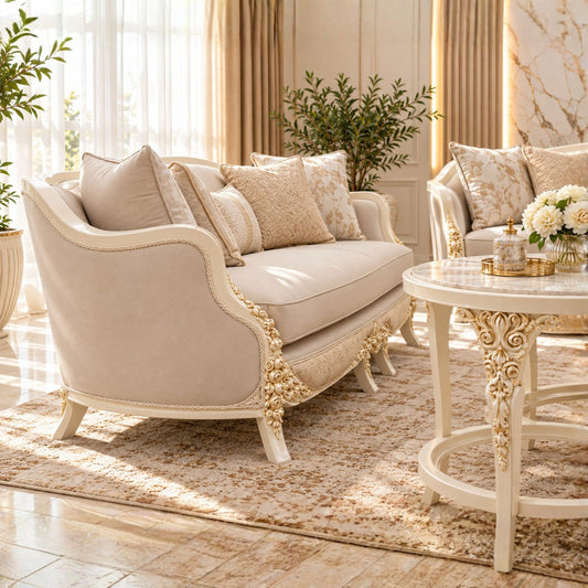 Élise Blanche – Klassieke Salonset Off-White