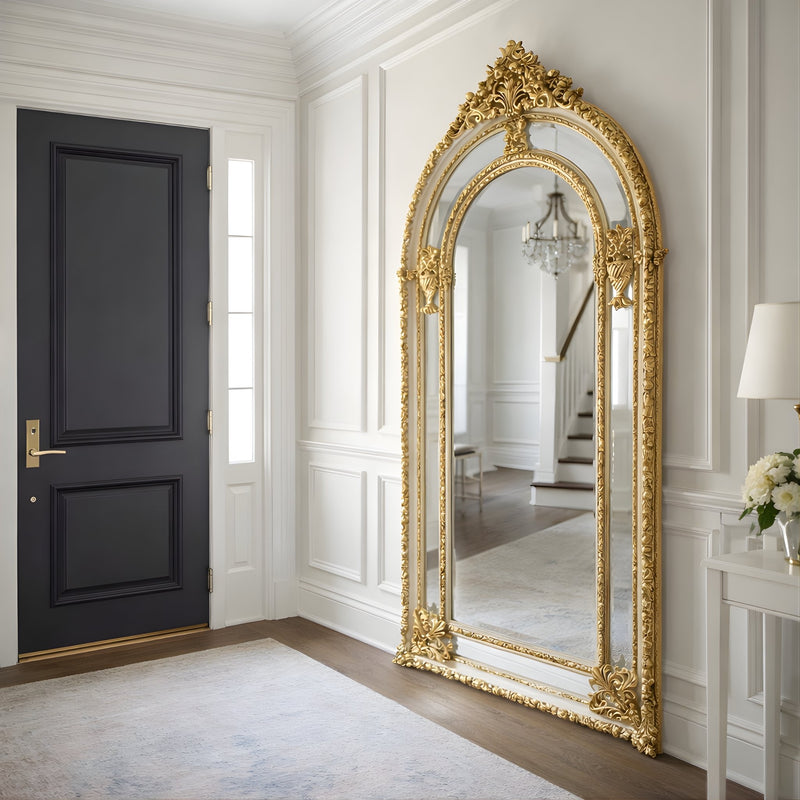 Royale Reflectie Spiegel (Crème met Goud)