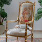 Floral Gold Throne Chair