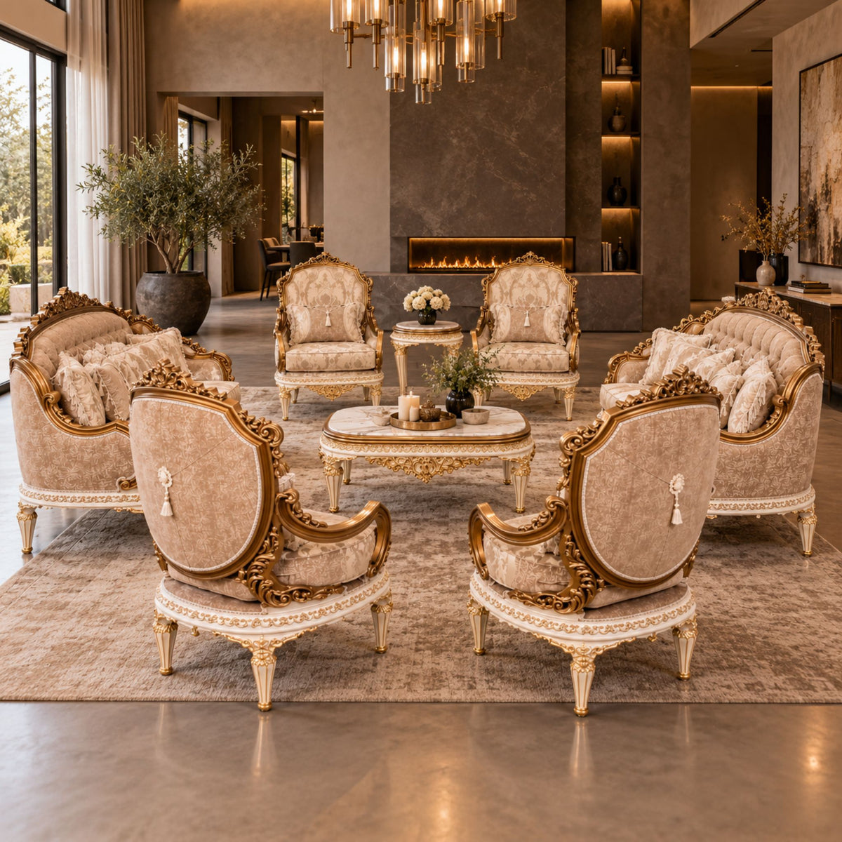 Imperio Grand – Barok Salonset Champagne Gold