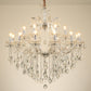 Maria Theresa Kaars Kristallen Kroonluchter – 12+6 Armig Zilver