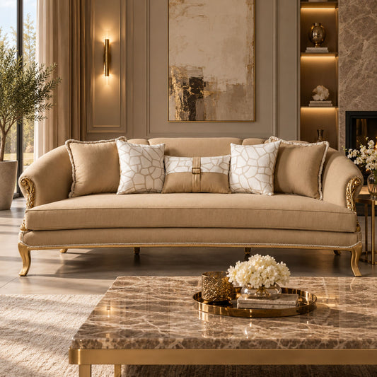 Maison Aurelle – Klassieke Salonset Beige Gold