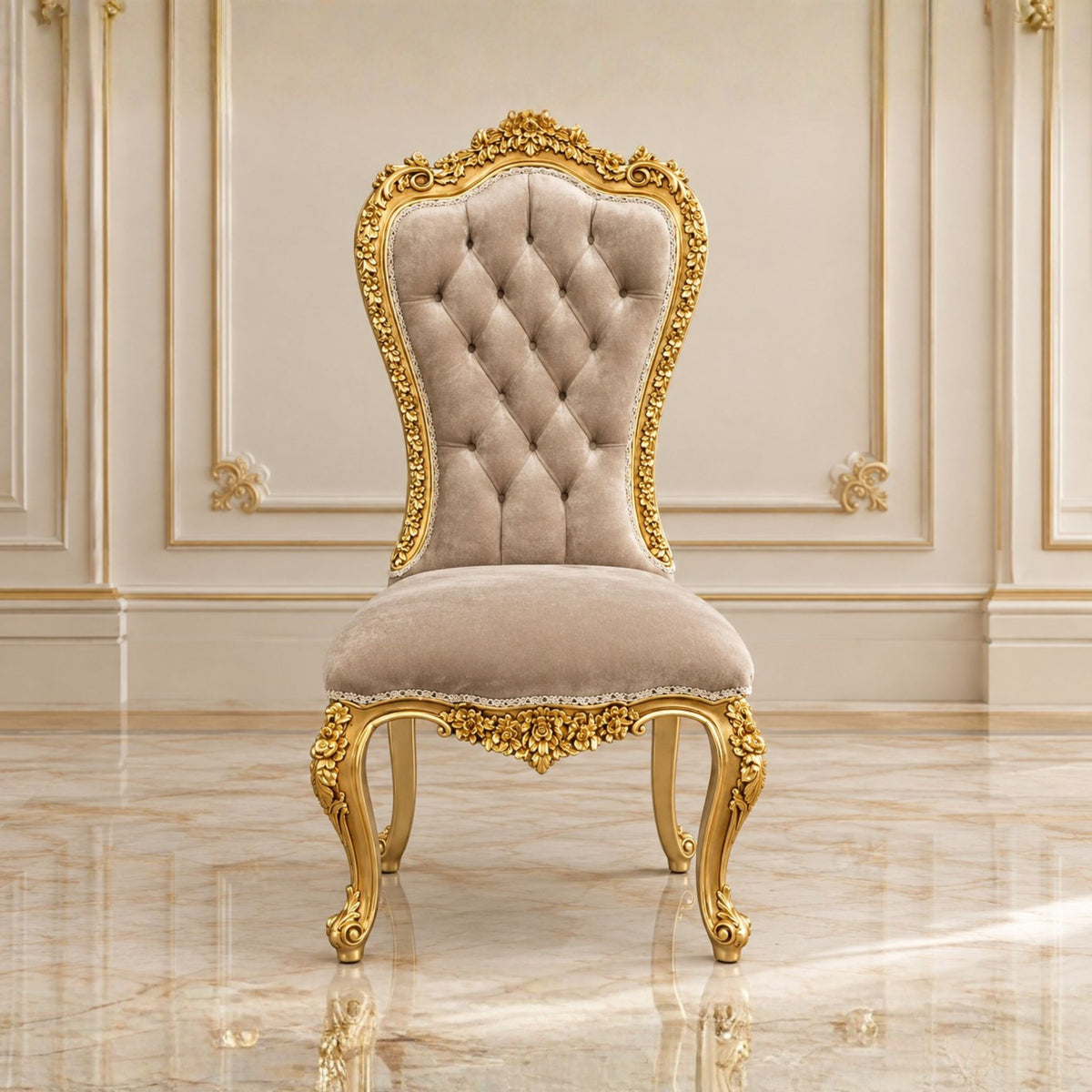Majestic Goud Glas Barok Eettafel