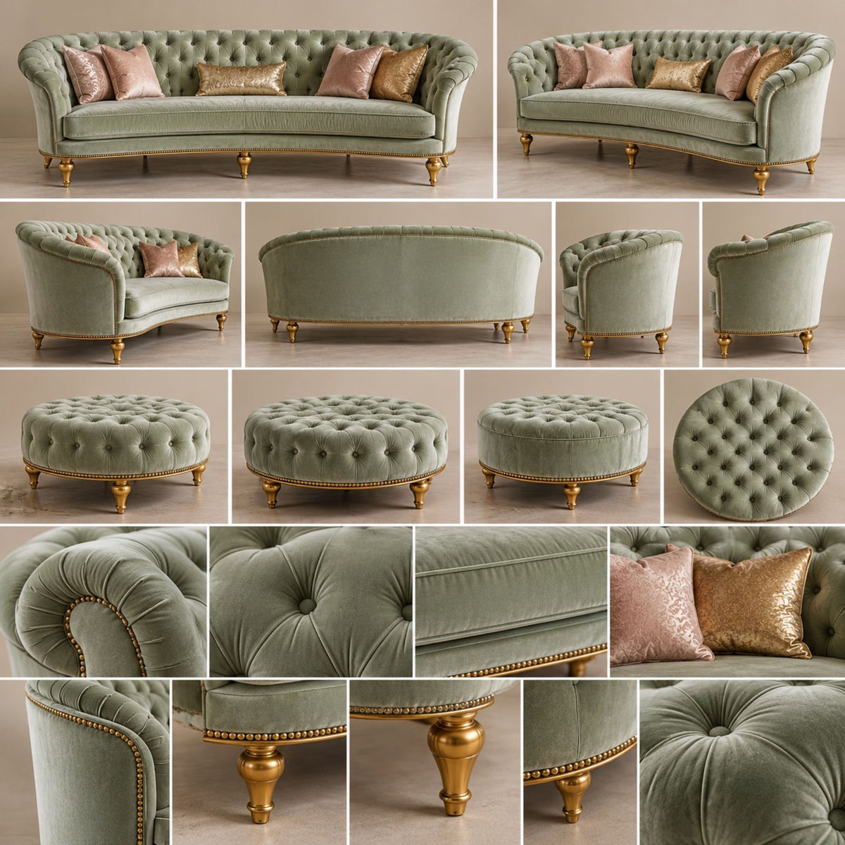 Monaco Curved Sofa Collection