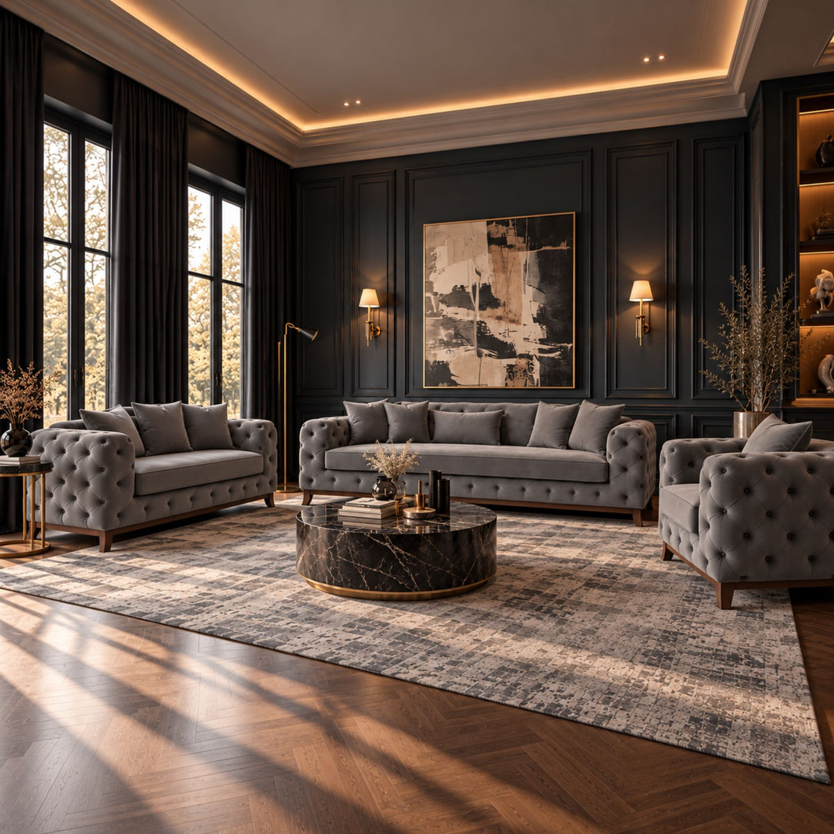 Montclair – Luxe Chesterfield Bankstel