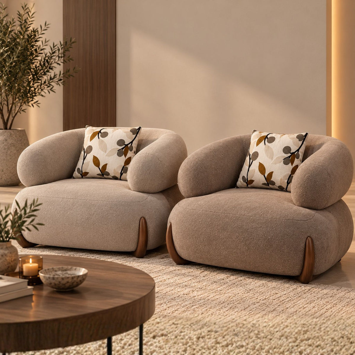 Novaro Lounge – Luxe Moderne Hoekbank & Fauteuil