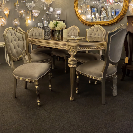 Royale Champagne Goud Barok Eettafel