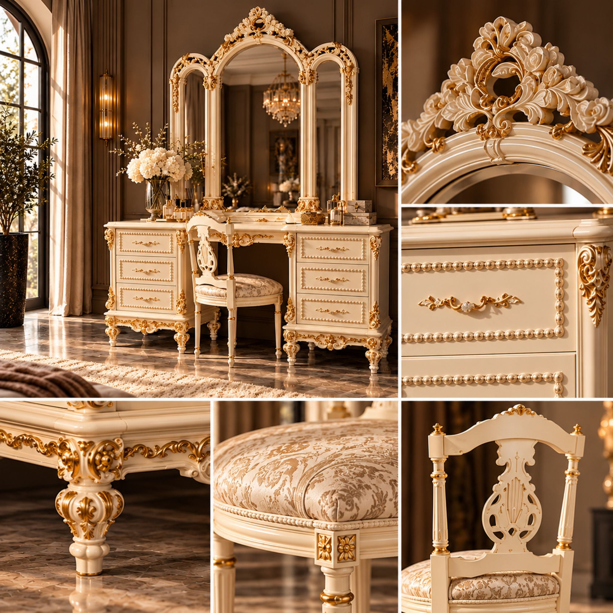 Rosavelle Royale – Luxe Barok Kaptafel