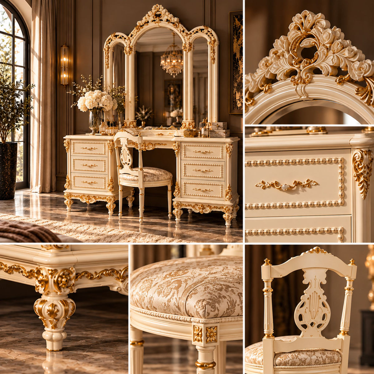Rosavelle Royale – Luxe Barok Kaptafel