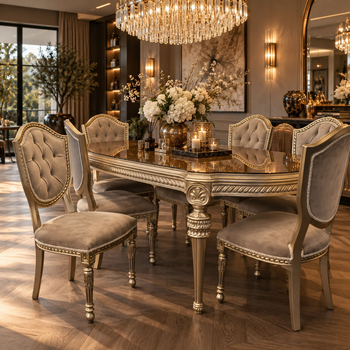 Royale Champagne Barok Eettafel