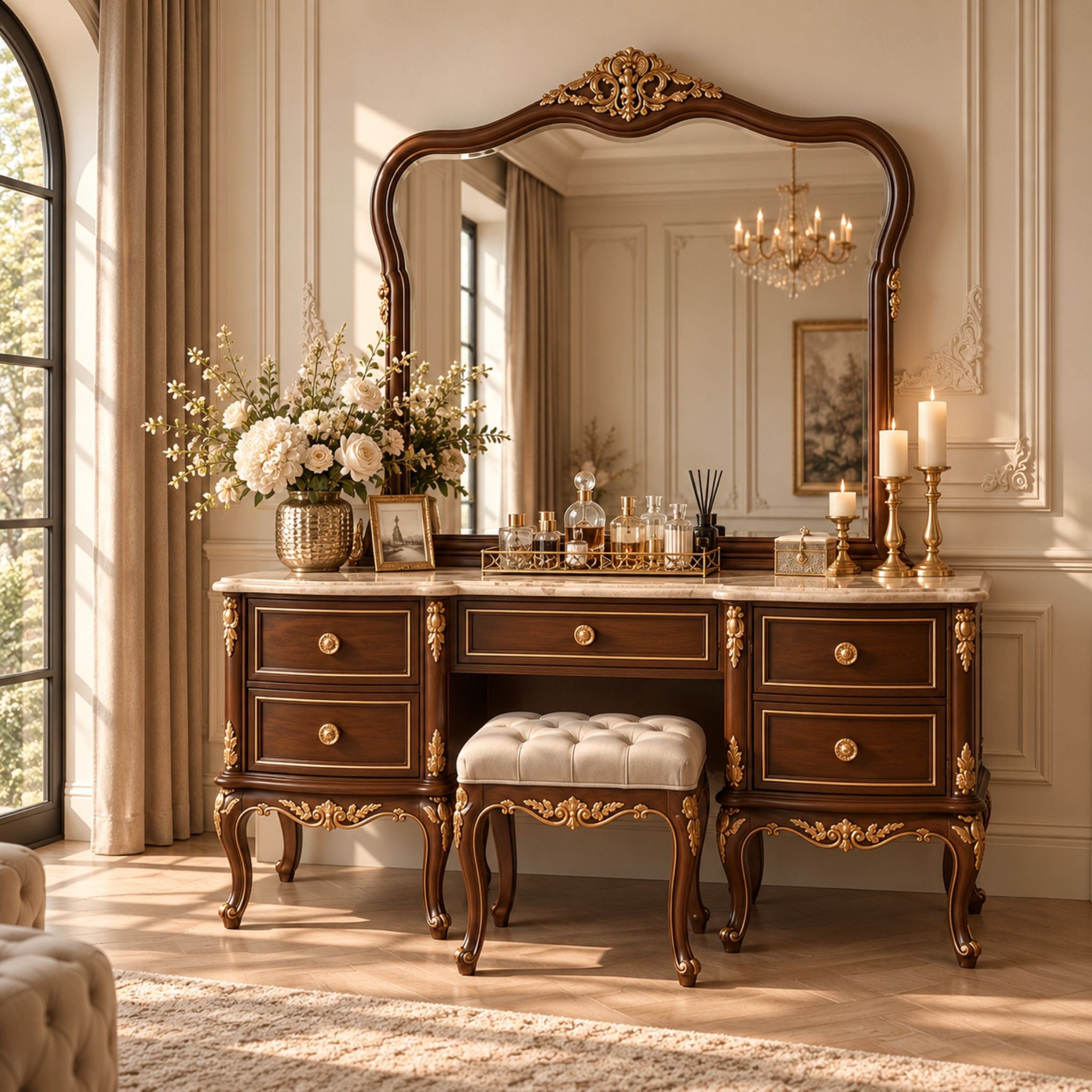Valdoria – Luxe Barok Kaptafel