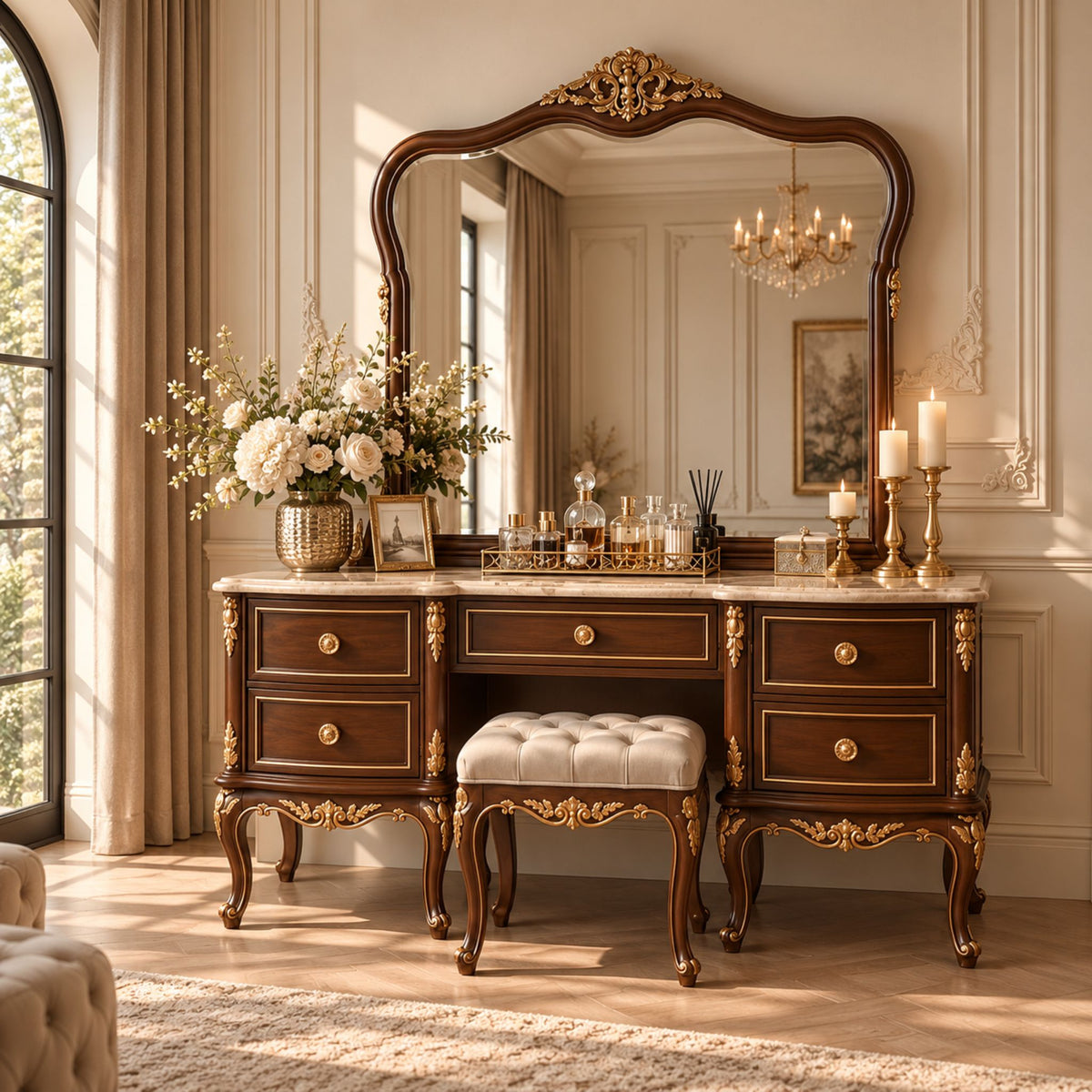 Valdoria – Luxe Barok Kaptafel