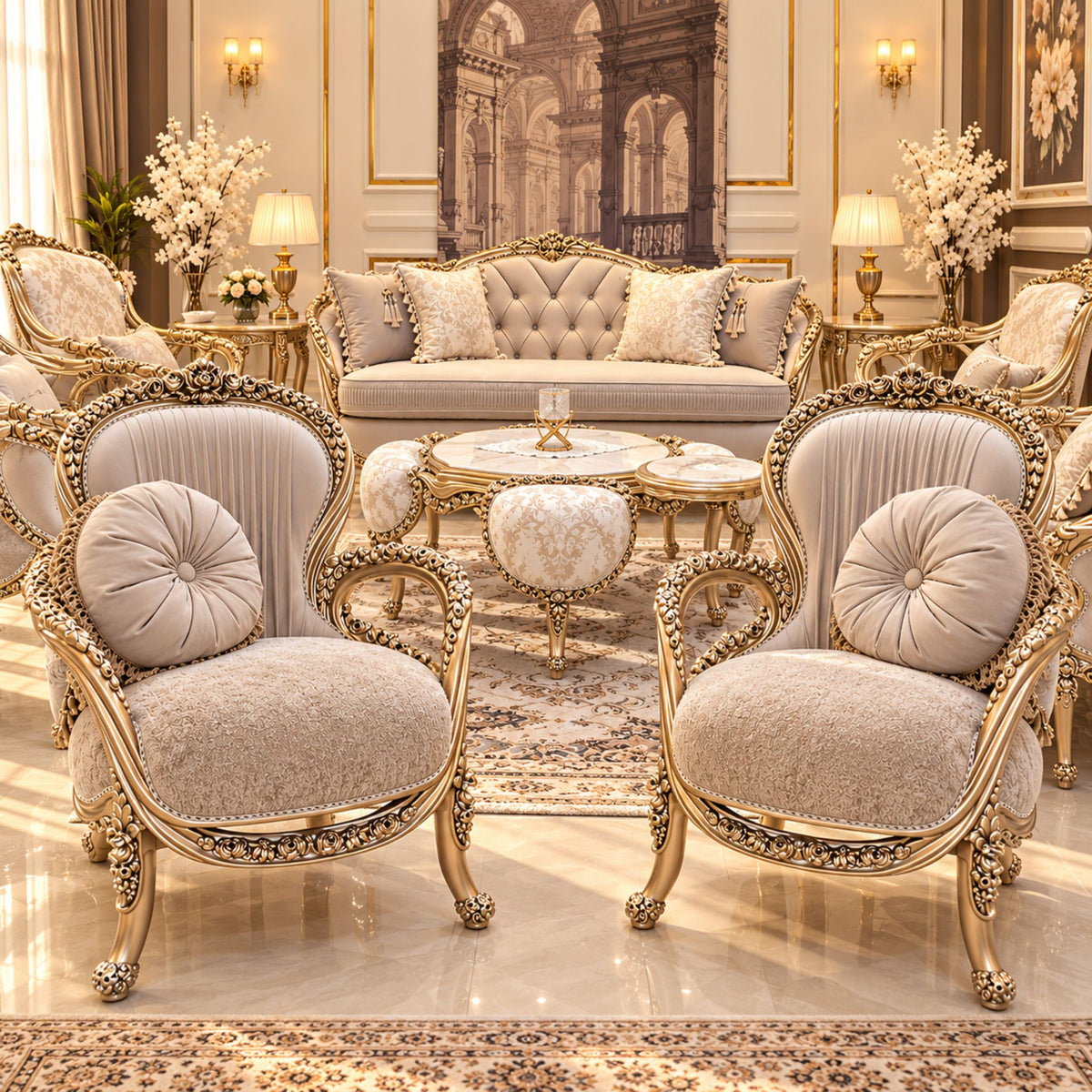 Victoria Imperial – Barok Salonset Champagne Gold