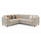 New Chesterfield hoekbank (licht grijs)