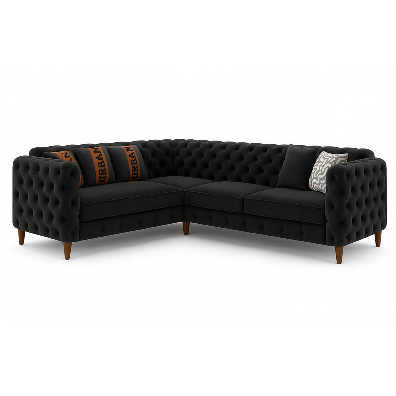 New Chesterfield hoekbank (Zwart)