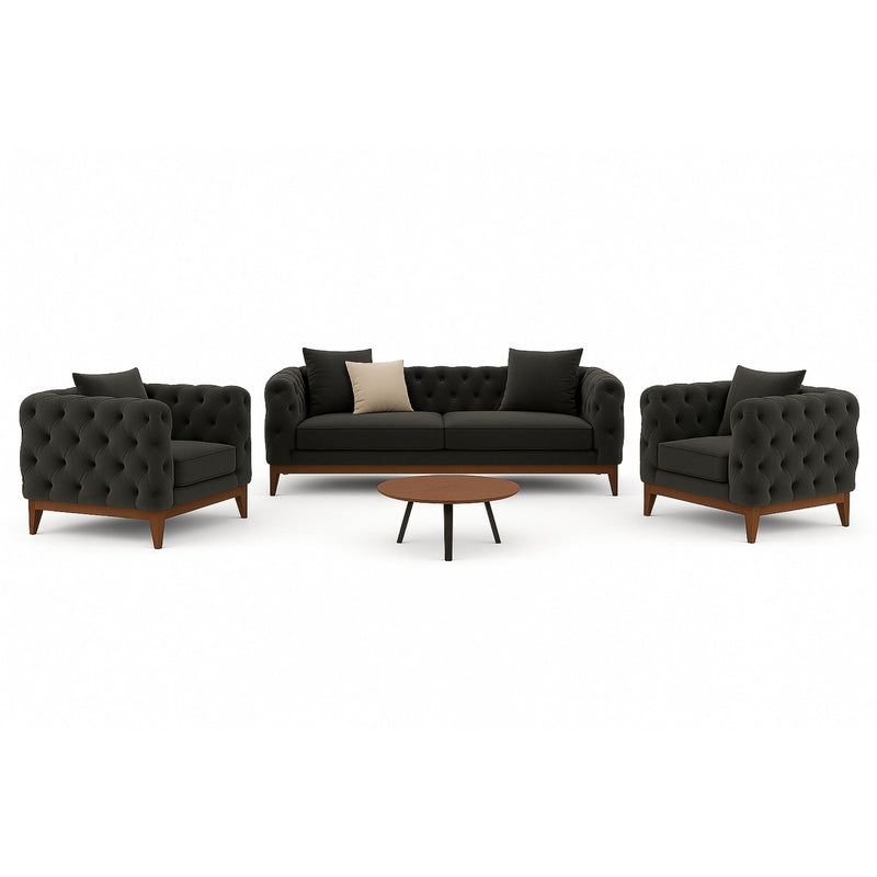 New Chesterfield 3-Zits + 2x 1-zits