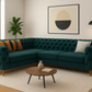 New Chesterfield hoekbank (Petrol)