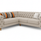 New Chesterfield hoekbank (licht grijs)