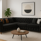 New Chesterfield hoekbank (Zwart)