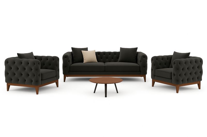 New Chesterfield 3-Zits + 2x 1-zits